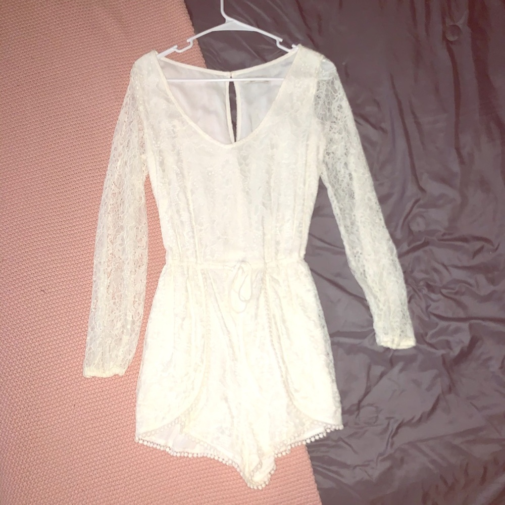 White lace romper